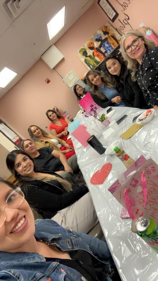 a group of women at a table